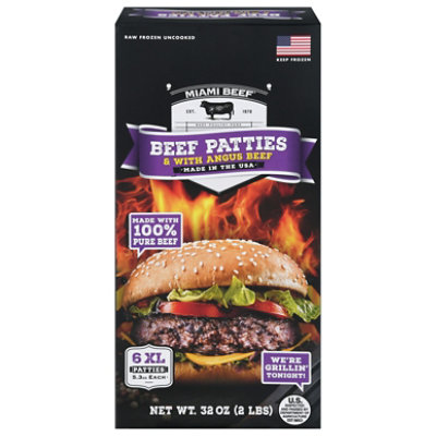 Miami Beef Angus Beef Patties - 32 Oz - Image 1