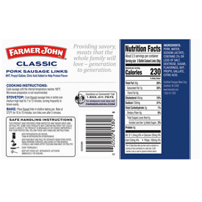 Farmer John Breakfast Links - 8 Oz - Image 5