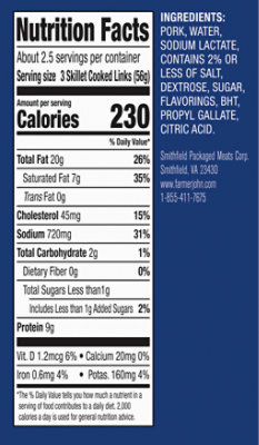 Farmer John Breakfast Links - 8 Oz - Image 3