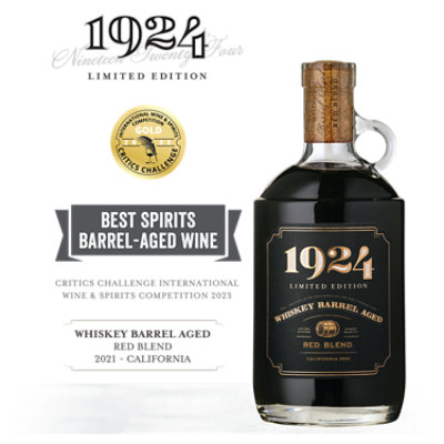 1924 Whiskey Barrel Aged Red Blend Wine - 750 ML - Image 3