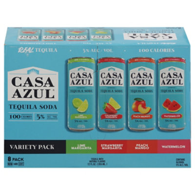 Casa Azul Tequila Soda Variety Pack - 8-12 FZ - balduccis