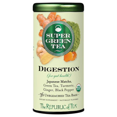 The Republic Of Tea Supergreen Digestion - 36 Count - Image 1
