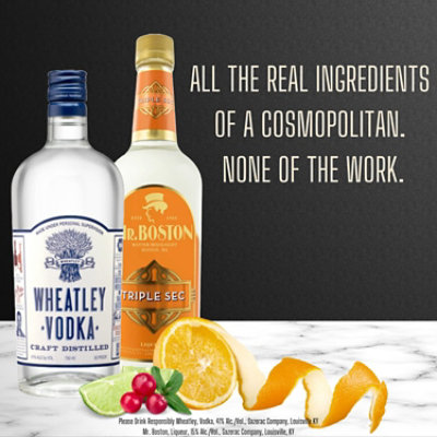 Heublein Wheatley Cosmopolitan Cocktail, 375ml 40 Proof - 375 ML - Image 2