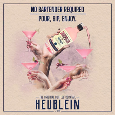 Heublein Wheatley Cosmopolitan Cocktail, 375ml 40 Proof - 375 ML - Image 4
