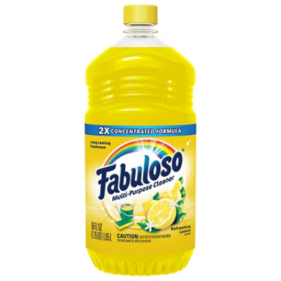 Fabuloso 2X Multi-Purpose Cleaner, No Rinse Floor Cleaner, Refreshing Lemon Scent, 56 fl oz