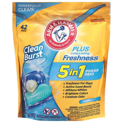 Arm & Hammer 5 In 1 Power Paks, Clean Burst - 42 Count - Image 4