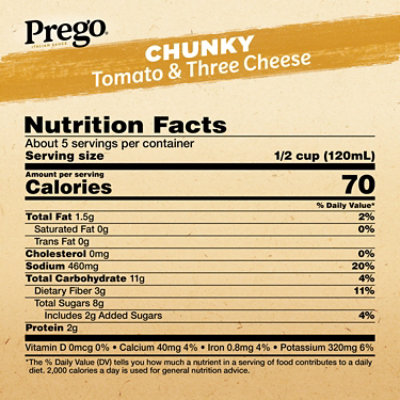 Prego Chunky Tomato and Three Cheese Pasta Sauce - 23.75 Oz - Image 4