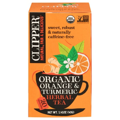 Clipper Organic Orange & Turmeric Herbal Tea - 1.41 Oz - Image 3