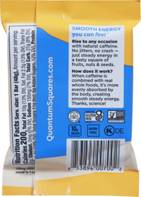 Quantum Energy Squares Peanut Butter Dark Chocolate Bar - 1.69 Oz - Image 5