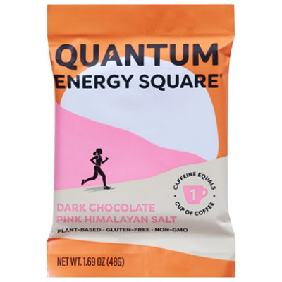 Quantum Energy Squares Dark Chocolate Pink Himalayan Salt Bar - 1.69 Oz - Image 3