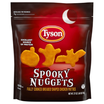 Tyson Spooky Nuggets Fully Cooked Breaded Shaped Chicken Patties - 27 Oz