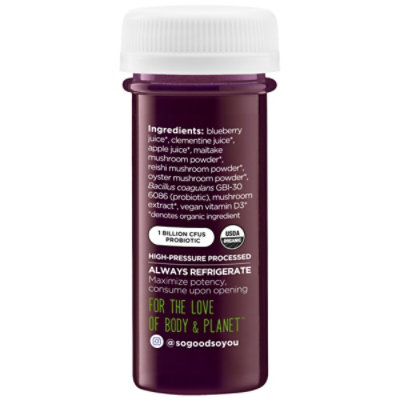 So Good So You Organic Immunity Blueberry Clementine Probiotic Juice Shot - 1.7 Fl. Oz. - Image 4