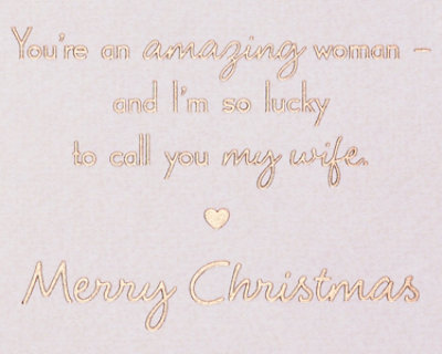 American Greetings House Scene Thankful Christmas Card for Wife - Each - Image 2