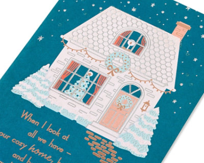 American Greetings House Scene Thankful Christmas Card for Wife - Each - Image 4