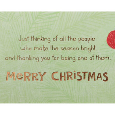 American Greetings Thank You Christmas Card - Each - Image 2