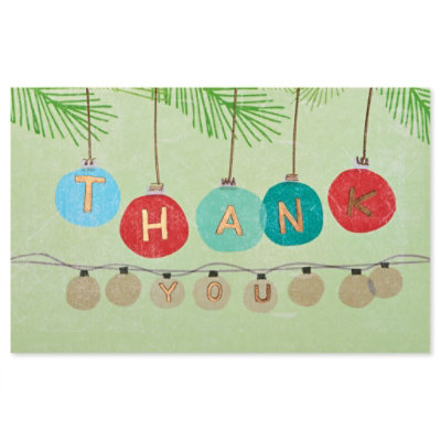 American Greetings Thank You Christmas Card - Each - Image 5