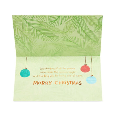 American Greetings Thank You Christmas Card - Each - Image 3