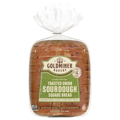 Goldminer Toasted Onion Sourdough Square Bread - 24 Oz - Image 1