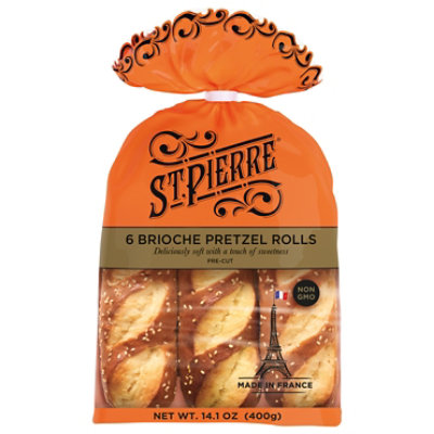 St Pierre Brioche Pretzel Rolls 6 Count - 14.1 Oz - Image 3