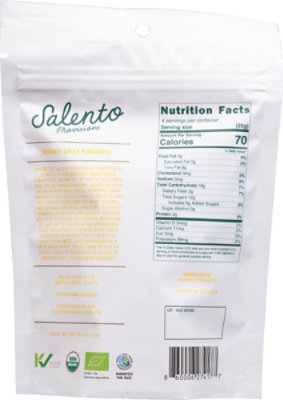 Salento Dried Organic Pineapple - 3.52 Oz - Image 6