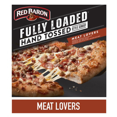 Red Baron Fully Loaded Hand Tossed Style Meat Lovers Frozen Pizza - 28.4 Oz - Image 2