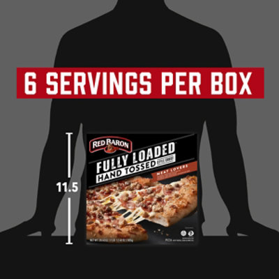 Red Baron Fully Loaded Hand Tossed Style Meat Lovers Frozen Pizza - 28.4 Oz - Image 4