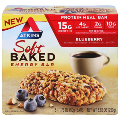 Atk Meal Bar 5pk-1.76oz Blueberry Soft Baked Energy Bar - 5-1.7 OZ - Image 3