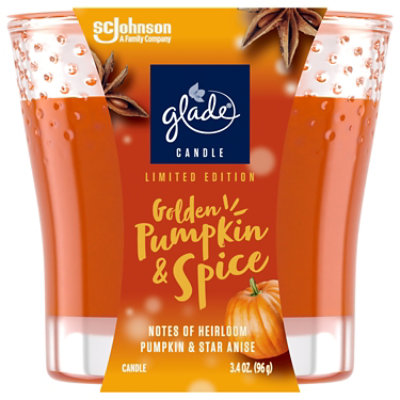 Glade Candle Golden Pumpkin & Spice - 3.4 OZ - Image 1