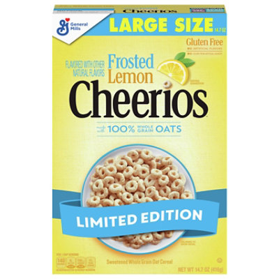 Cheerios Frosted Lemon Breakfast Cereal Large Size - 14.7 OZ - Image 3