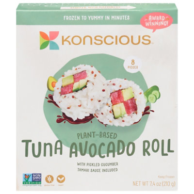 Konscious Tuna Avocdo Sushi Roll Plant Based - 7.4 OZ - Image 3