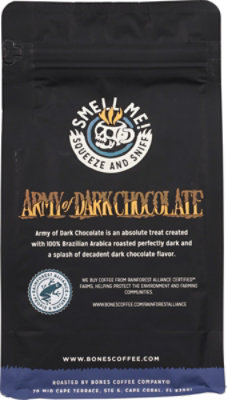 Bones Coffee Company Coffee Ground Army Dark Chocolate - 12 OZ - Image 5