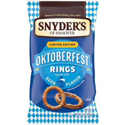 Snyder's of Hanover Oktoberfest Beer Flavor Pretzel Rings - 10 Oz - Image 1