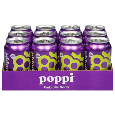 Poppi Grape Prebiotic Soda - 12-12 Fl. Oz. - Image 3