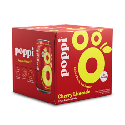 Poppi Prebiotic Cherry Limeade - 4 - 12 Fl. Oz. - Image 1