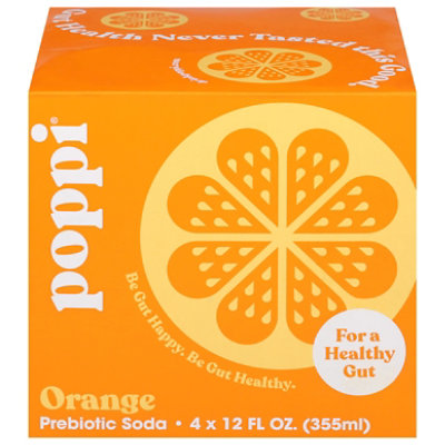 Poppi Prebiotic Orange 4-12fz - 4-12 FZ - Image 3