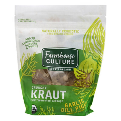 Farmhouse Culture Sauerkraut Garlic Dill Pickle - 16 OZ - Image 3