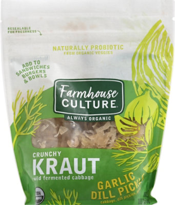 Farmhouse Culture Sauerkraut Garlic Dill Pickle - 16 OZ - Image 2