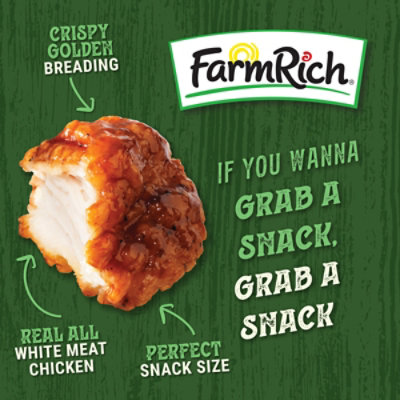 Farm Rich Barbeque Boneless Chicken Bites White Meat Chicken Fritters, 15 Oz - 15 OZ - Image 7