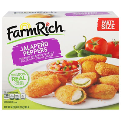 Farm Rich Breaded Jalapeno Peppers Filled With Cream Cheese, 34 Oz - 34 OZ - Image 1