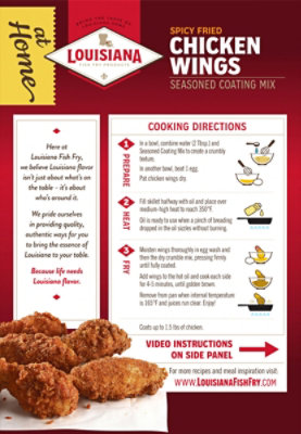 Louisiana Fish Fry Coating Mix Chicken Wing - 4 OZ - Image 6