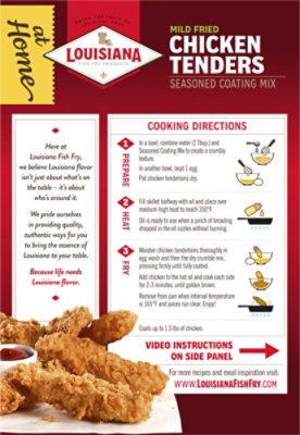 Louisiana Fish Fry Mix Coating Chkn Tender - 4.5OZ - Image 6