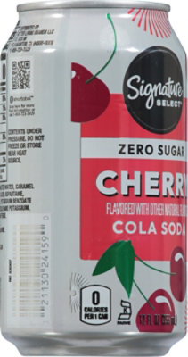 Signature SELECT Zero Cherry Cola Soda Can - 12 Fl. Oz. - Image 6