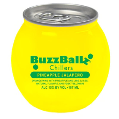 Buzzballz Pineapple Jalepeno Chiller Wine - 187 ML - Image 1