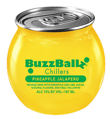 Buzzballz Pineapple Jalepeno Chiller Wine - 187 ML - Image 1