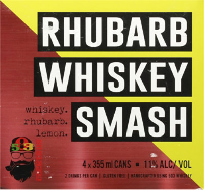 503 Cocktails Rhubarb Whiskey Smash 4pack - 4-355 ML - Image 4