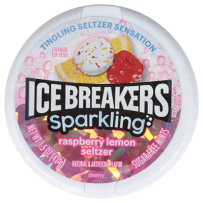 Ice Breakers Sparkling Raspberry Lemon Seltzer Flavored Mints Puck - 1.5 OZ - Image 3