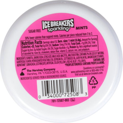 Ice Breakers Sparkling Raspberry Lemon Seltzer Flavored Mints Puck - 1.5 OZ - Image 6