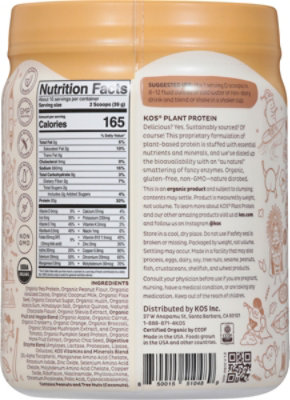 Kos Plant Protein Powder Chocolate Peanut Butter Organic - 13.75 OZ - Image 6