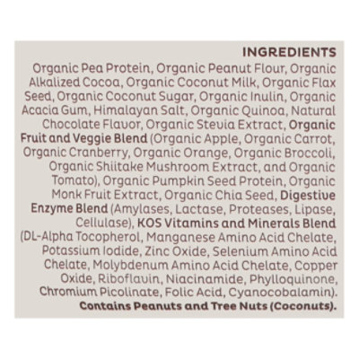 Kos Plant Protein Powder Chocolate Peanut Butter Organic - 13.75 OZ - Image 5