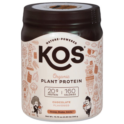 Kos Plant Protein Powder Chocolate Organic - 13.75 OZ - Image 3